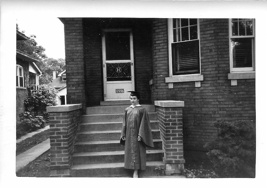 73 1958 - Judy in cap and gown